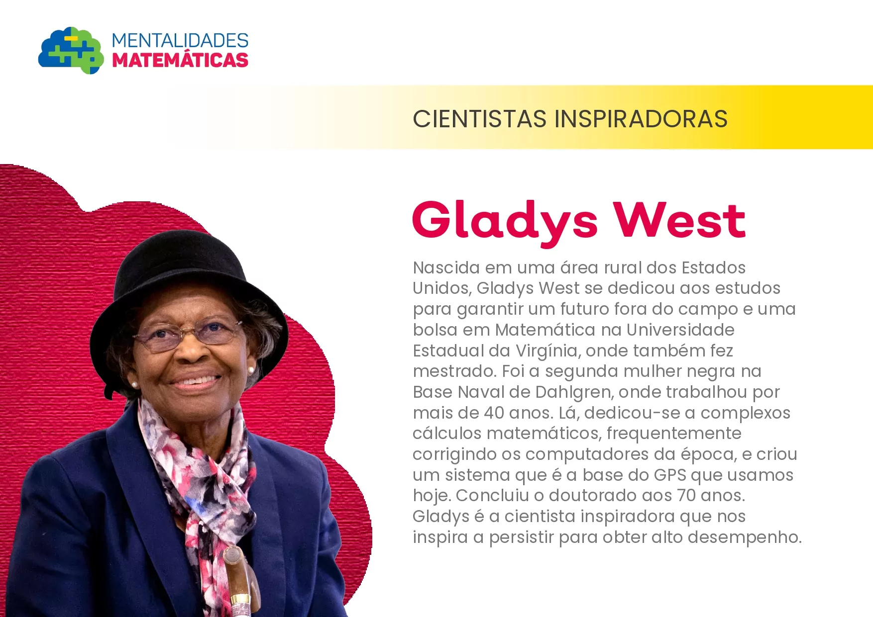 Gladys West, uma das nossas cientistas inspiradoras